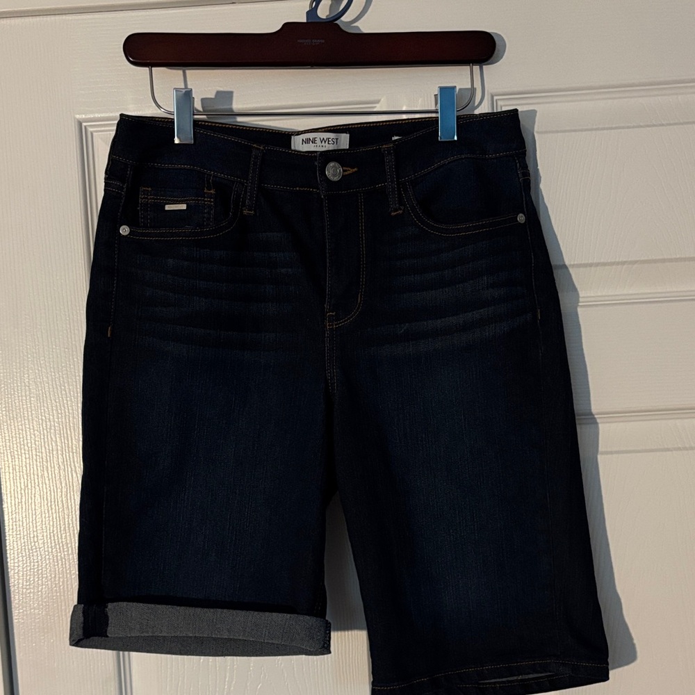 Nine West Midnight Blue Denim Shorts
